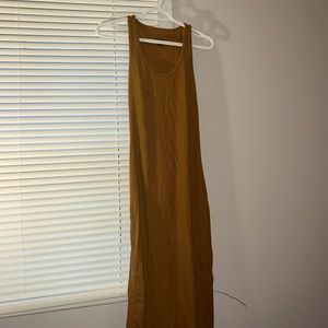 tan midi dress